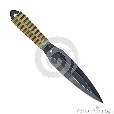 Dagger, tribal knife blade or machete spear sword Vector Illustration