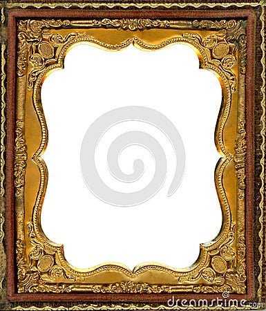 Daguerreotype frame with Clipping Path Stock Photo