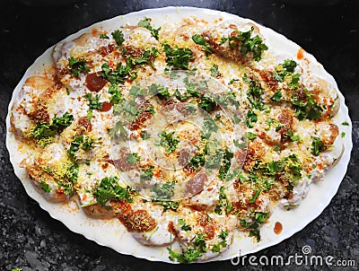 Dahi vada chaat Stock Photo