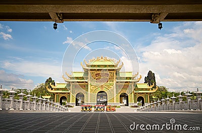 Dai Nam Temples and Safari Park in Vietnam Stock Photo