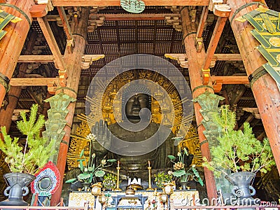 Daibutsu Buddha statue of Todai-ji, Nara Editorial Stock Photo