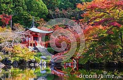 Daigoji Temple in Autumn, Kyoto, Japan Stock Photo