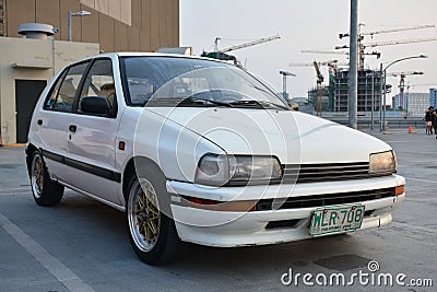 Daihatsu charade at hatch culture summer meet event in Paranaque, Philippines Editorial Stock Photo