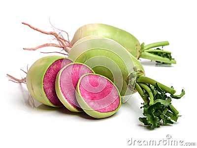 Daikon purple radish vegetable Stock Photo