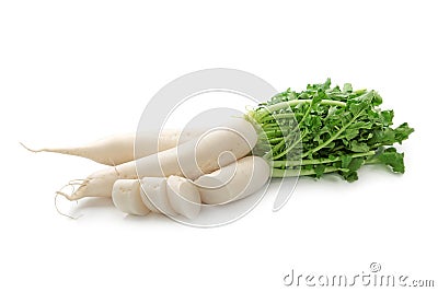 Daikon radishes Stock Photo