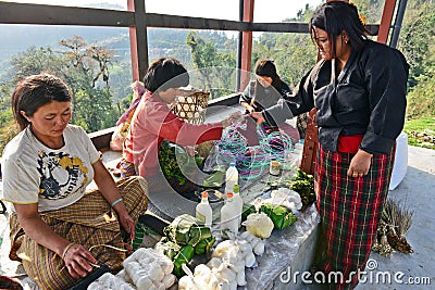 Dailylife of Bhutan Editorial Stock Photo