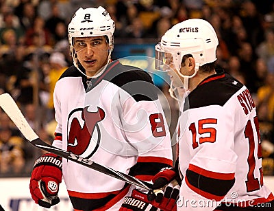 Dainius Zubrus and Petr Sykora New Jersey Devils Editorial Stock Photo