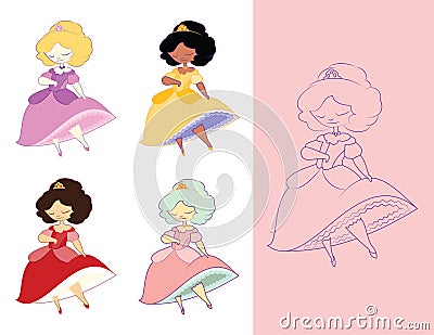 Dainty Princess Vector Illustration