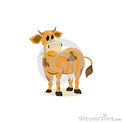 Dairy cow Cartoon Illustration
