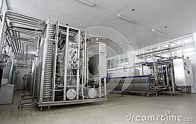 Dairy factory Stock Photo