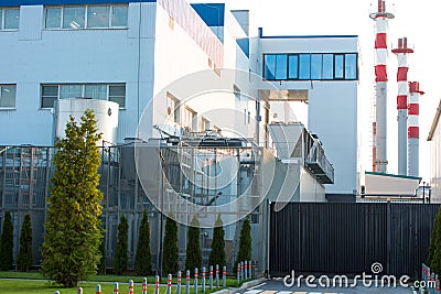 Dairy plant in Lobnya. Stock Photo