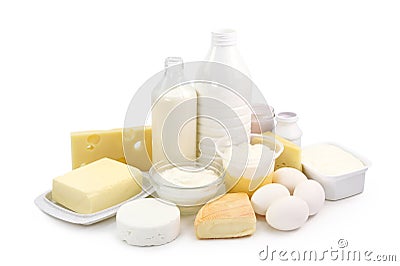 Dairy products and eggs Stock Photo