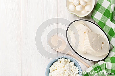 Dairy products. Various cheese Stock Photo