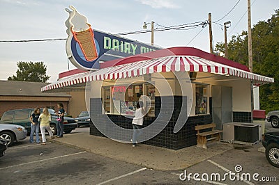 Dairy Queen Ice Cream shop Editorial Stock Photo