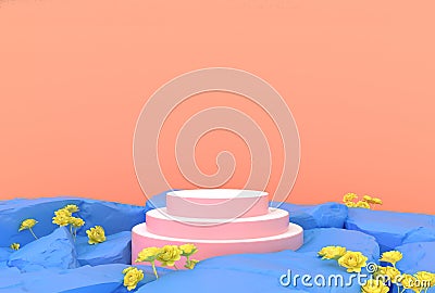 Dais,display,background,temp,late,design,empty,illustration,abstract,racked,blank,modern,platform,three-dimensional,scene,geometri Stock Photo