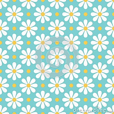 seamless daisy background and pattern vector illustration Vector Illustration