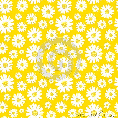 seamless daisy background and pattern vector illustration Vector Illustration