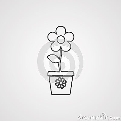 Flower vector icon sign symbol Vector Illustration