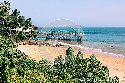 Dakar coastline, beach and vegetation. Dakar. Senegal. West Africa Stock Photo