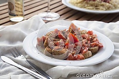 Dakos Appetizer Stock Photo