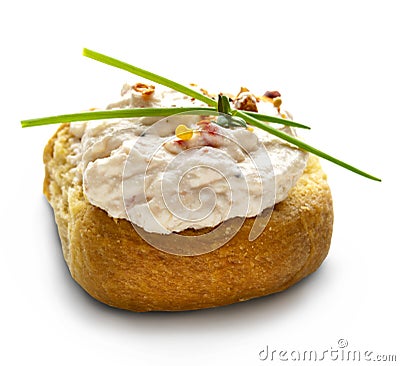 Dakos with feta cheese salad Stock Photo