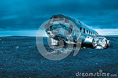 Dakota plane wreckage, Iceland Stock Photo