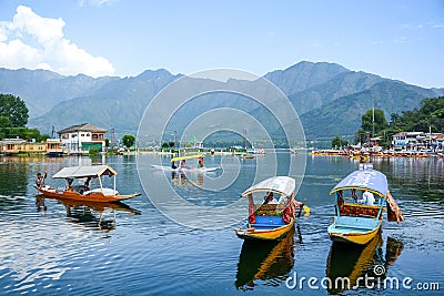 Dal lake at Srinagar, Kashmir, India Editorial Stock Photo