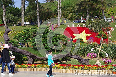 Dalat Flower Gardens Editorial Stock Photo