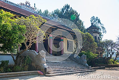 Linh Son Pagoda Chua Linh Son. a famous Historical site in Dalat, Vietnam Stock Photo