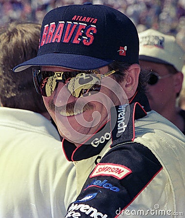 Dale Earnhardt Sr. at Charlotte Motor Speedway Editorial Stock Photo