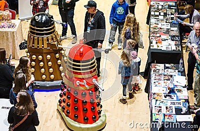 Daleks at Sci-Fi Scarborough Editorial Stock Photo