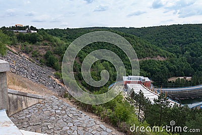 Dalesice hydro power plant on the Jihlava river Stock Photo