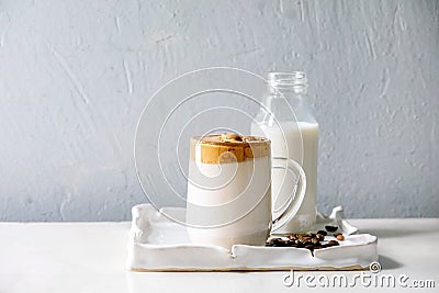 Dalgona frothy coffee Stock Photo