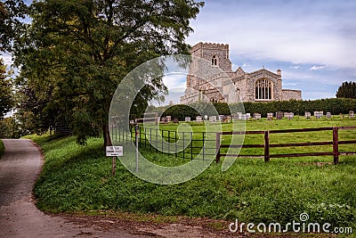 Dalham Church in The Beautiful Rural English Countryside Stock Photo