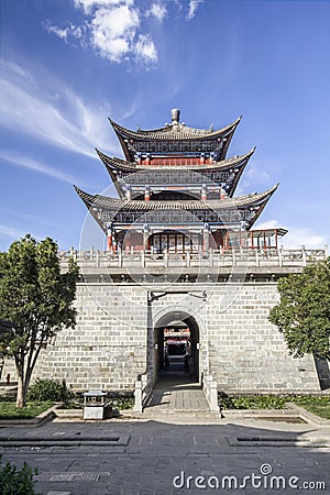 Dali ancient gate in old town , Yunnan, China Stock Photo