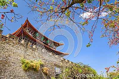 Dali city, Yunnan, China spring at stone city gate Editorial Stock Photo