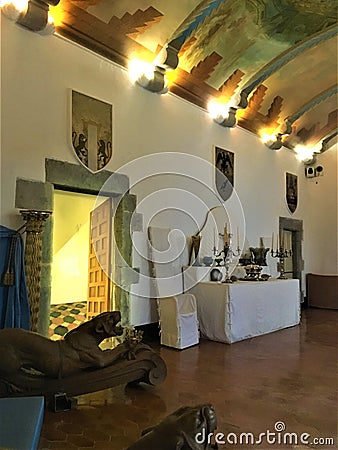 Dali - Gala Castle Museum - House in Pubol town, Spain Editorial Stock Photo