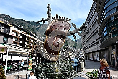 Dali sculpture in Andorra Editorial Stock Photo