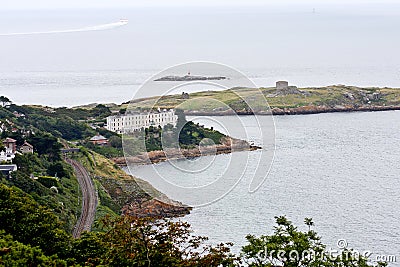 Dalkey Island viewed from Killiney Hill Stock Photo