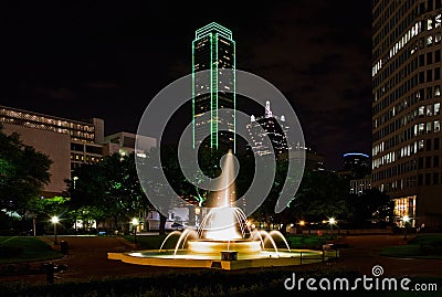 Dallas at Night Stock Photo