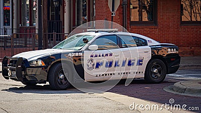 Dallas Police Car on duty - DALLAS, UNITED STATES - OCTOBER 30, 2022 Editorial Stock Photo