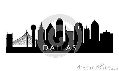 Dallas skyline silhouette. Vector Illustration