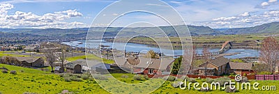 The Dalles Oregon a panoramic view Editorial Stock Photo