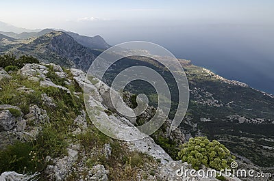 Dalmatian coast of the Adriatic See in Biokovo natural park, Croatia Stock Photo