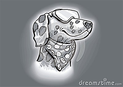 Dalmatian Dog Fashion Vector Illustration