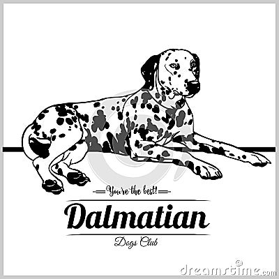 Dalmatian Dog - vector illustration for t-shirt, logo and template badges Vector Illustration