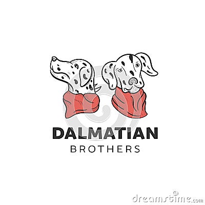 Dalmatian dogs illustration designs Vector Illustration