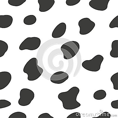 Dalmatian seamless pattern. Animal black and white print. Vector Illustration