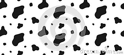 Dalmatian seamless pattern. Cow print. Animal skin. Vector Illustration