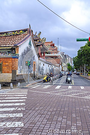 Dalongdong Baoan Temple in downtown Taipei Editorial Stock Photo